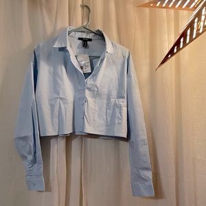 Cropped men’s style button down
